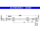 ATE Bremsschlauch | 24.5169-0455.3