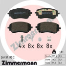ZIMMERMANN Bremsbelagsatz, Scheibenbremse