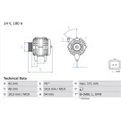 Lichtmaschine | CITROEN,PEUGEOT,FIAT,LANCIA | 0 986 080 660