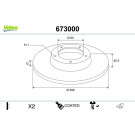 VALEO Bremsscheibe | 673000