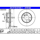 Bremsscheibe Hyundai P. I10 1.0-1.2 08 | 24.0118-0145.1