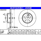 Bremsscheibe Db P. W202 1.8-2.5D 93-00 | 24.0112-0128.1