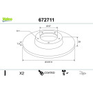 VALEO Bremsscheibe | 672711