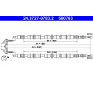 ATE Handbremsseil Seilzug Festellbremse 24.3727-0783.2