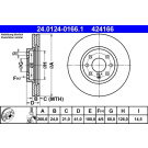 Bremsscheibe Opel P. Combo/Corsa/Tigra 1.3-1.7 D 00 | 24.0124-0166.1