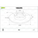 VALEO Bremsscheibe 186295 VALEO Bremsscheibe 186295