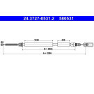 ATE Handbremsseil Seilzug Festellbremse 24.3727-0531.2