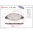 BREMBO Bremsklötze VA | CITROEN C5 01-17 | P 61 072