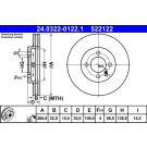 Bremsscheibe Bmw S. 3 1.6-2.7 83-94 Power Disc | 24.0322-0122.1