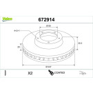 VALEO Bremsscheibe | 672914