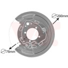VAN WEZEL Spritzblech, Bremsscheibe | 5307373
