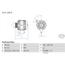Lichtmaschine | NISSAN Navara, Pathfinder | 0 986 081 960