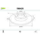 VALEO Bremsscheibe 186425