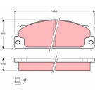 Bremsklötze VA | FIAT Ritmo,131 79 | GDB296