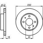 Bosch Bremsscheibe Vorderachse 0 986 478 650 Bosch Bremsscheibe Vorderachse 0 986 478 650