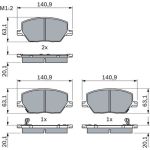 Bosch Bremsbelagsatz Scheibenbremse 0 986 424 841 Bosch Bremsbelagsatz Scheibenbremse 0 986 424 841