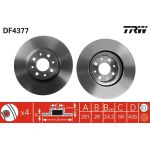 TRW Bremsscheibe Fiat Bravo 08-/Stilo 01 DF4377 TRW Bremsscheibe Fiat Bravo 08-/Stilo 01 DF4377