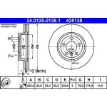 Bremsscheibe Bmw P. E46 2.5-3.0 99-07 24.0125-0138.1 Bremsscheibe Bmw P. E46 2.5-3.0 99-07 24.0125-0138.1