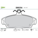 Valeo Bremsbelagsatz 598254 Valeo Bremsbelagsatz 598254