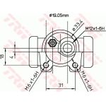 TRW Bremsrolle BWD129 TRW Bremsrolle BWD129
