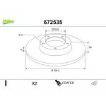 VALEO Bremsscheibe 672535 VALEO Bremsscheibe 672535