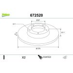 VALEO Bremsscheibe 672520