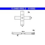 ATE Zubehörsatz Bremsbeläge 13.0460-0502.2 ATE Zubehörsatz Bremsbeläge 13.0460-0502.2