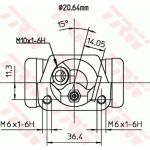 TRW Radbremszylinder BWF191 TRW Radbremszylinder BWF191