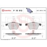 BREMBO Bremsklötze VA P 10 012