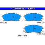 Bremsbelagsatz Honda P. Accord/Civic/Cr-V/Hr-V/Legend/Nsx/Prelude 90 13.0460-5982.2 Bremsbelagsatz Honda P. Accord/Civic/Cr-V/Hr-V/Legend/Nsx/Prelude 90 13.0460-5982.2