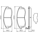 Bosch Bremsbelagsatz Nissan P. Juke/Cube 10 0 986 494 443 Bosch Bremsbelagsatz Nissan P. Juke/Cube 10 0 986 494 443