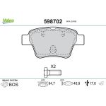 Valeo Bremsbelagsatz 598702 Valeo Bremsbelagsatz 598702