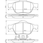 Bremsbelagsatz Toyota P. Avensis 00-03 0 986 494 485