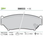 Valeo Bremsbelagsatz 598533 Valeo Bremsbelagsatz 598533
