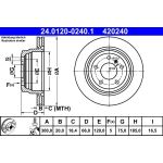 Bremsscheibe Bmw T. 3/4 2.0 11 24.0120-0240.1 Bremsscheibe Bmw T. 3/4 2.0 11 24.0120-0240.1