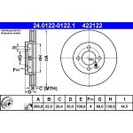 ATE Bremsscheibe BMW S. 3 1.6-2.7 83-94 24.0122-0122.1 ATE Bremsscheibe BMW S. 3 1.6-2.7 83-94 24.0122-0122.1