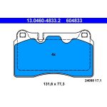 Bremsbelagsatz Audi P. A3/Tt 2.5 Quattro 09-14 13.0460-4833.2 Bremsbelagsatz Audi P. A3/Tt 2.5 Quattro 09-14 13.0460-4833.2