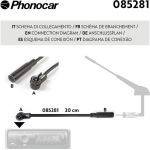 Phonocar Antennen-Adapter Kabel ISO DIN 20 cm 085281