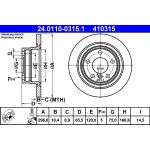 Bremsscheibe Bmw T. 1/3 1,6-2,0 03-12 24.0110-0315.1 Bremsscheibe Bmw T. 1/3 1,6-2,0 03-12 24.0110-0315.1