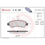 BREMBO Bremsklötze HA P 61 091 BREMBO Bremsklötze HA P 61 091