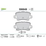 Valeo Bremsbelagsatz 598849 Valeo Bremsbelagsatz 598849