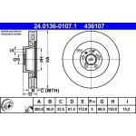Bremsscheibe Audi S. A6 S6 Quattro 06-11 24.0136-0107.1 Bremsscheibe Audi S. A6 S6 Quattro 06-11 24.0136-0107.1