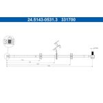 ATE Bremsschlauch 24.5143-0531.3 ATE Bremsschlauch 24.5143-0531.3