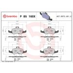 BREMBO Bremsklötze Xtra VA P 85 160X