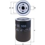 OC 103 MAHLE Ölfilter OC 103, Anschraubfilter, Höhe 141 mm – u. a. für John Deere Series 2050, 6000, Zetor Major – OE Nummer AR58956 - l OC 103 MAHLE Ölfilter OC 103, Anschraubfilter, Höhe 141 mm – u. a. für John Deere Series 2050, 6000, Zetor Major – OE Nummer AR58956 - l