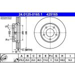 Bremsscheibe Mazda P. 3/5 1.4-2.0 03 24.0125-0165.1 Bremsscheibe Mazda P. 3/5 1.4-2.0 03 24.0125-0165.1