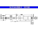 ATE Bremsschlauch 24.5144-0500.3 ATE Bremsschlauch 24.5144-0500.3
