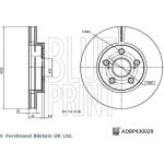 BLUE PRINT Bremsscheibe ADBP430029 BLUE PRINT Bremsscheibe ADBP430029