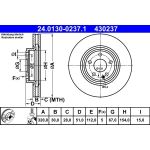 Bremsscheibe Db P. W176/W246/C117/X117 2.0 12 24.0130-0237.1 Bremsscheibe Db P. W176/W246/C117/X117 2.0 12 24.0130-0237.1
