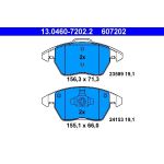 ATE Bremsbelagsatz Peugeot Vorderachse 207/208/3008/307/308 1, 0-2, 0 03 13.0460-7202.2 ATE Bremsbelagsatz Peugeot Vorderachse 207/208/3008/307/308 1, 0-2, 0 03 13.0460-7202.2